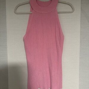 Vici Pink Ribbed Tank Top